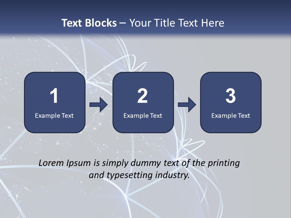 A Blue Globe With Lines In The Middle Of It PowerPoint Template