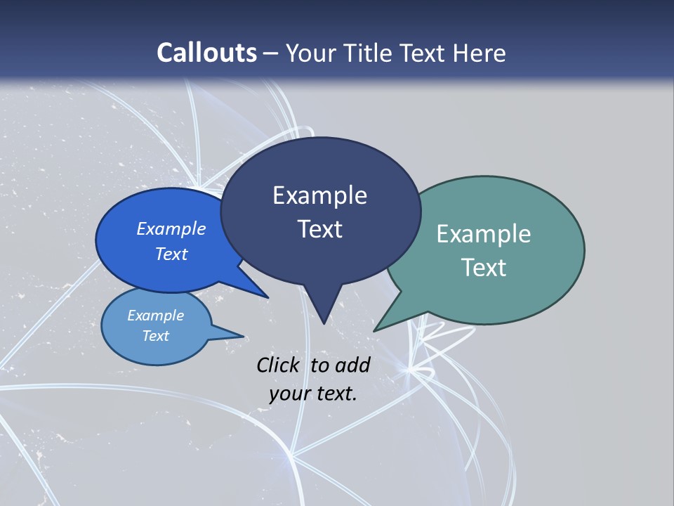 A Blue Globe With Lines In The Middle Of It PowerPoint Template