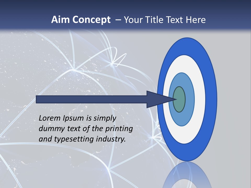 A Blue Globe With Lines In The Middle Of It PowerPoint Template