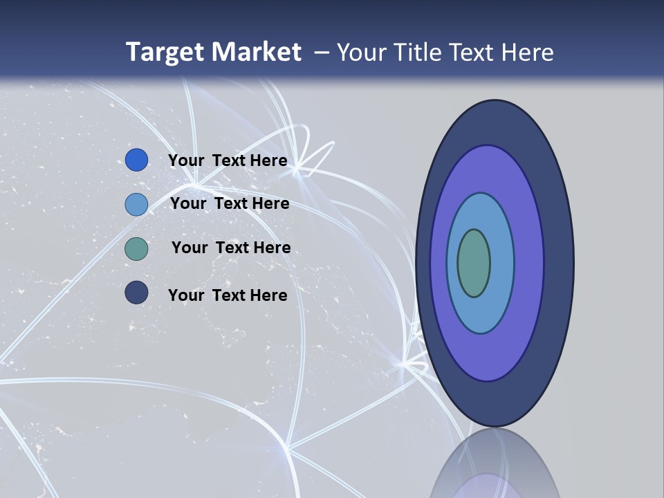 A Blue Globe With Lines In The Middle Of It PowerPoint Template