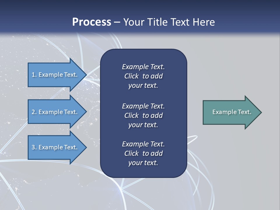 A Blue Globe With Lines In The Middle Of It PowerPoint Template