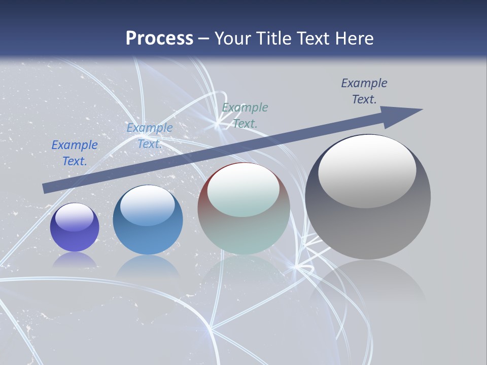 A Blue Globe With Lines In The Middle Of It PowerPoint Template