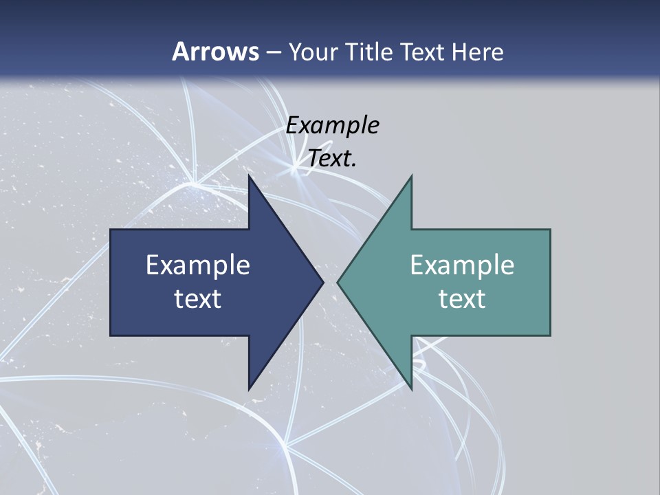 A Blue Globe With Lines In The Middle Of It PowerPoint Template