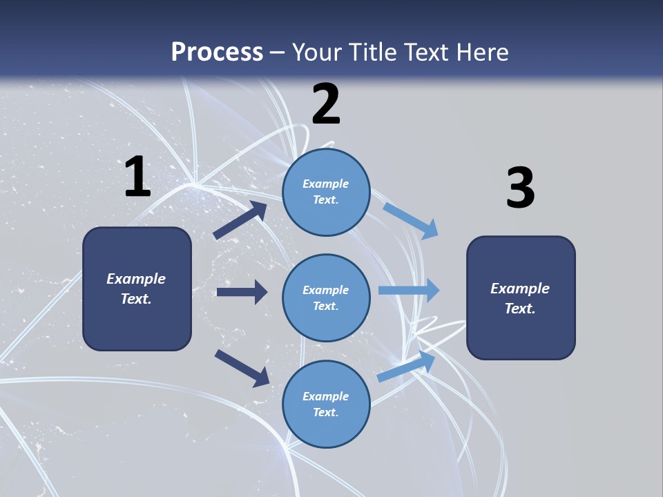 A Blue Globe With Lines In The Middle Of It PowerPoint Template