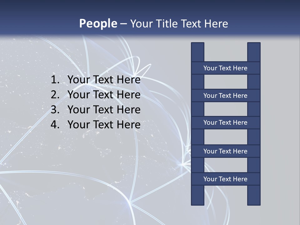 A Blue Globe With Lines In The Middle Of It PowerPoint Template