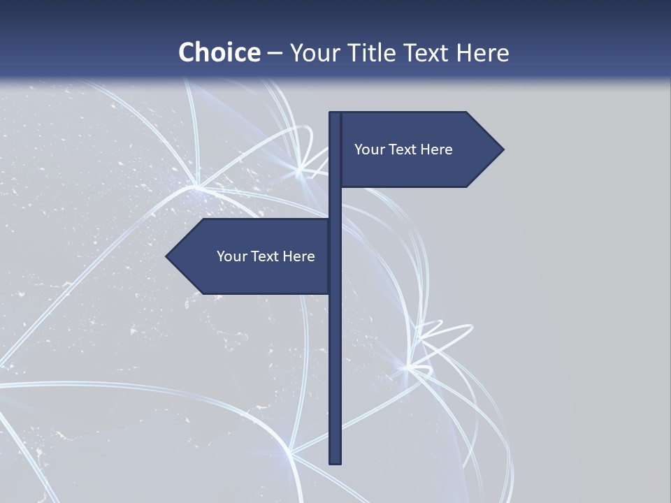 A Blue Globe With Lines In The Middle Of It PowerPoint Template