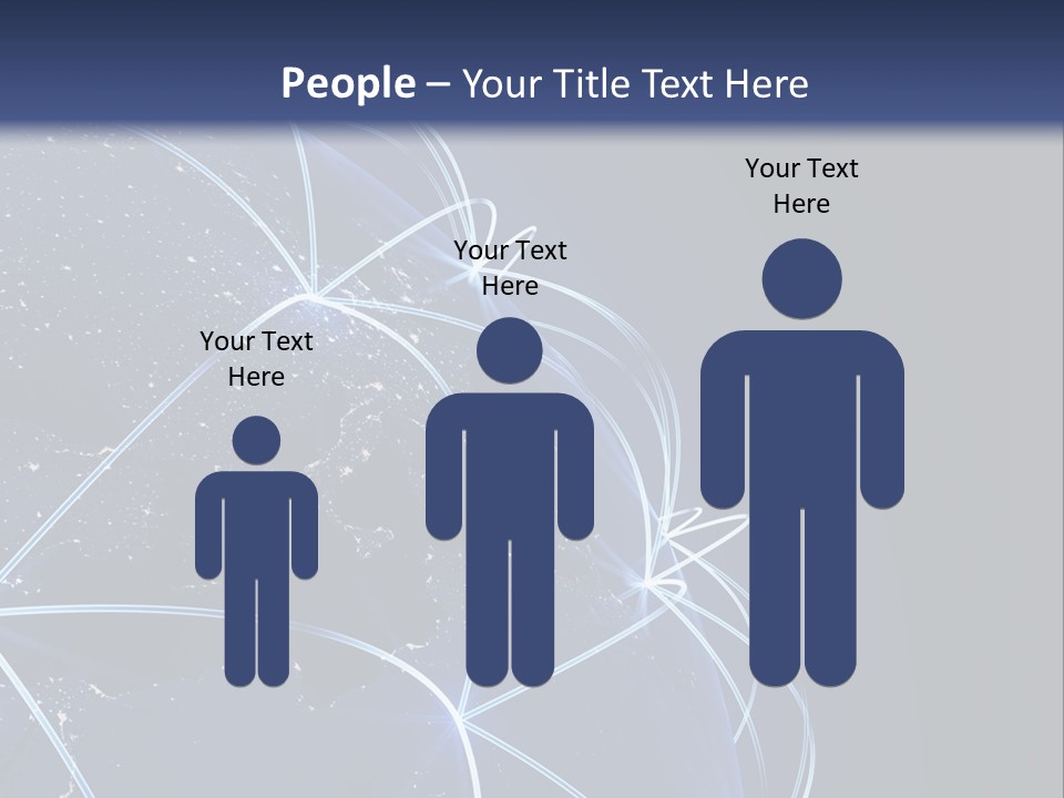 A Blue Globe With Lines In The Middle Of It PowerPoint Template