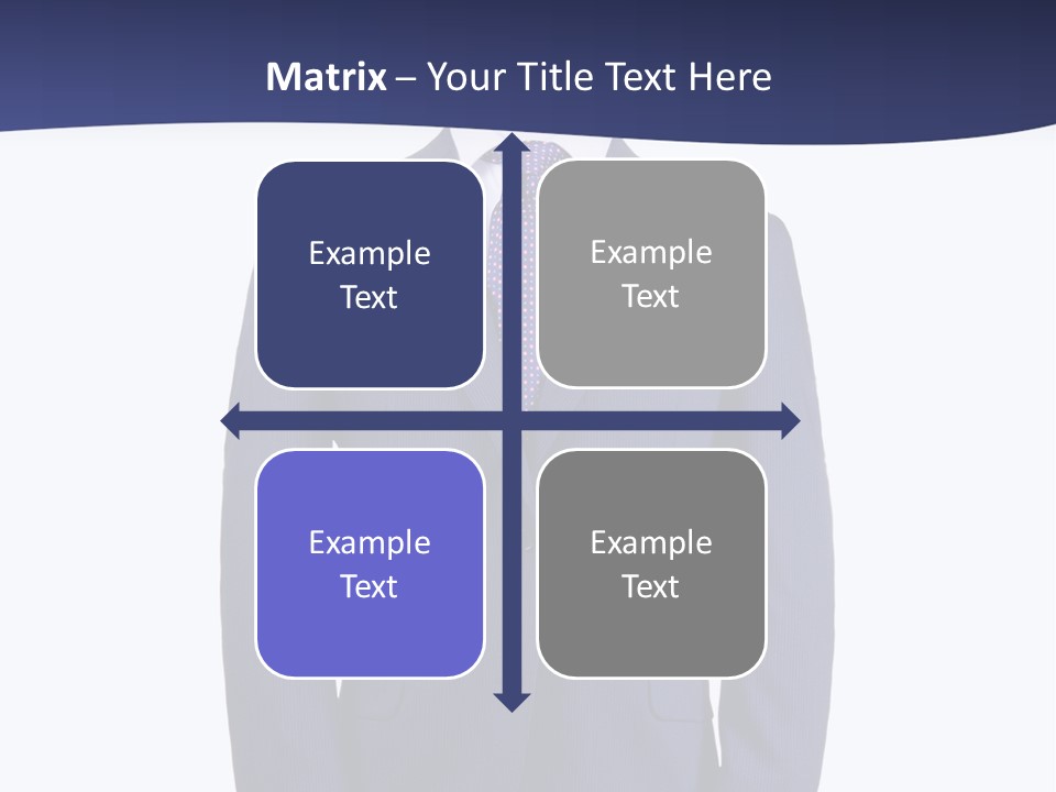 A Blue Suit And Tie On A Mannequin PowerPoint Template