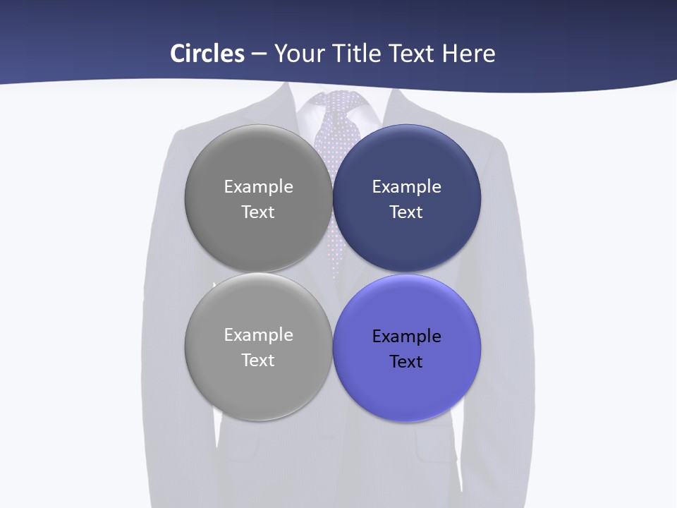 A Blue Suit And Tie On A Mannequin PowerPoint Template