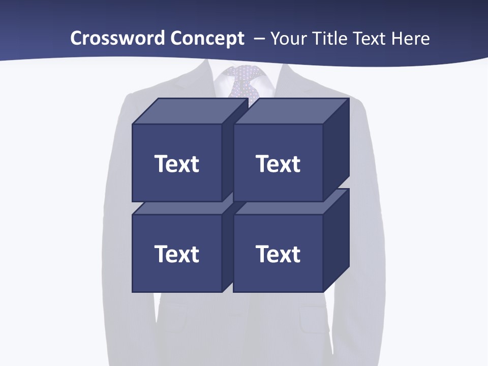 A Blue Suit And Tie On A Mannequin PowerPoint Template