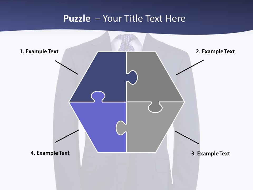 A Blue Suit And Tie On A Mannequin PowerPoint Template