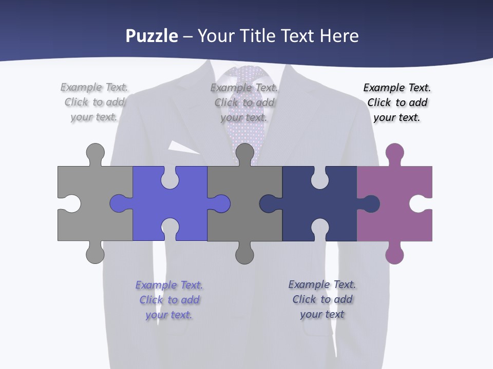 A Blue Suit And Tie On A Mannequin PowerPoint Template