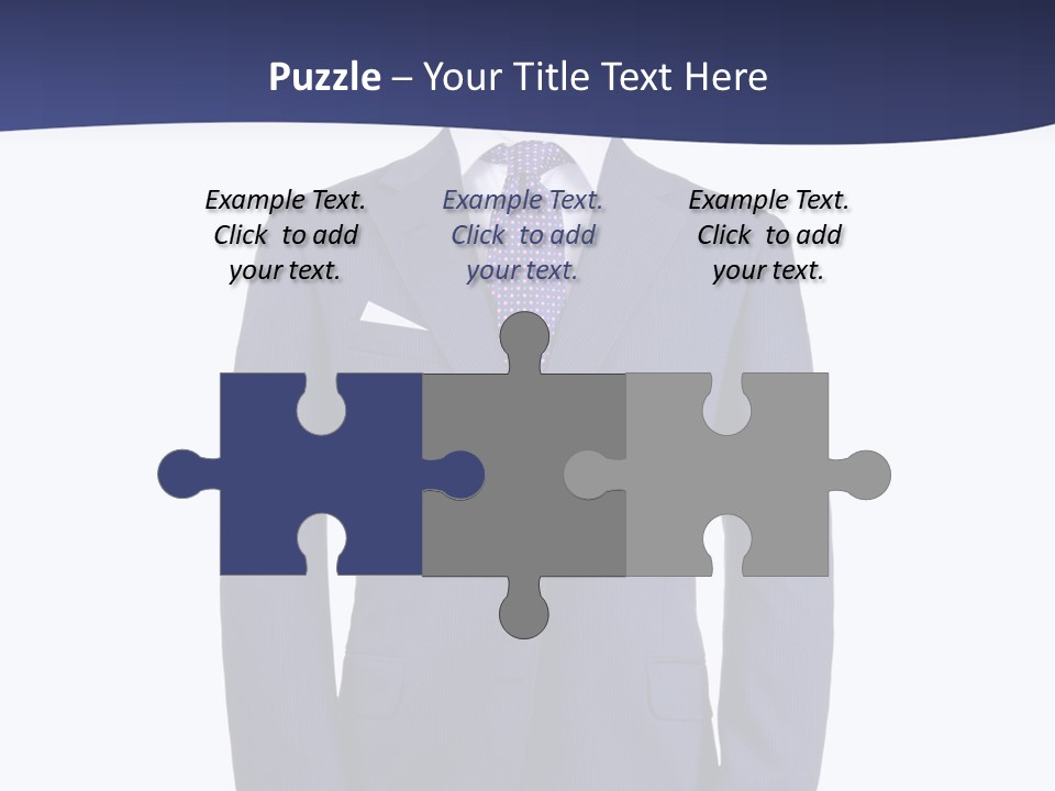 A Blue Suit And Tie On A Mannequin PowerPoint Template