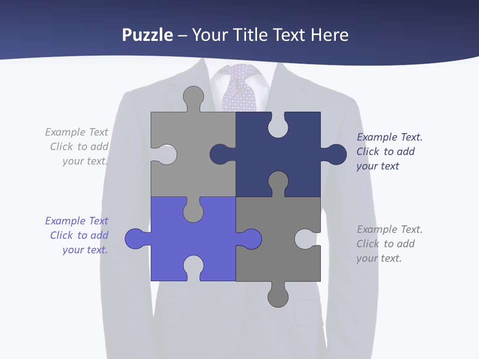 A Blue Suit And Tie On A Mannequin PowerPoint Template