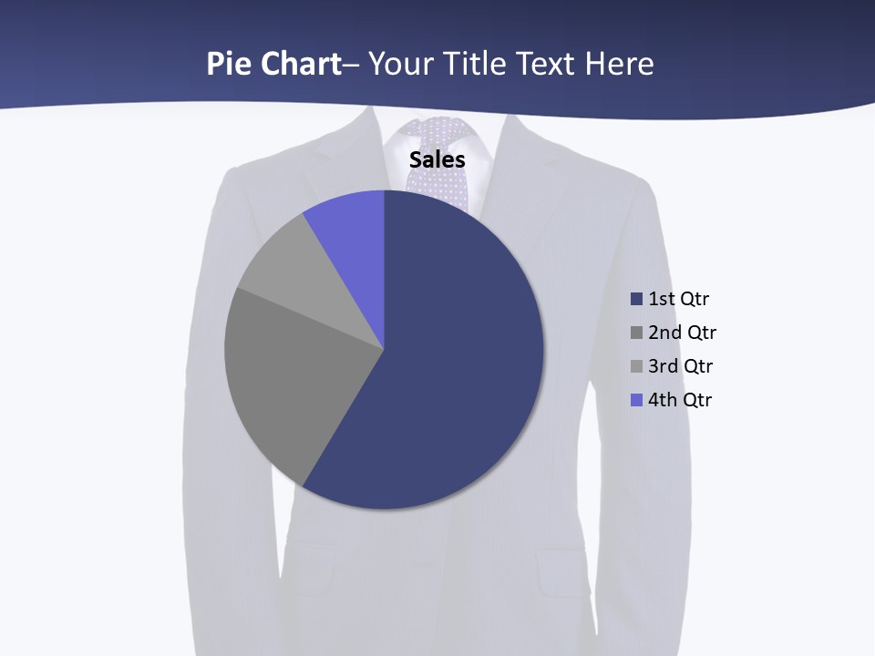 A Blue Suit And Tie On A Mannequin PowerPoint Template