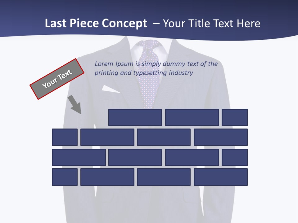 A Blue Suit And Tie On A Mannequin PowerPoint Template