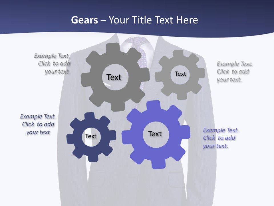 A Blue Suit And Tie On A Mannequin PowerPoint Template