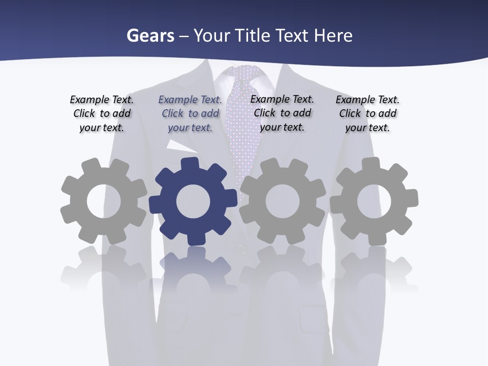 A Blue Suit And Tie On A Mannequin PowerPoint Template