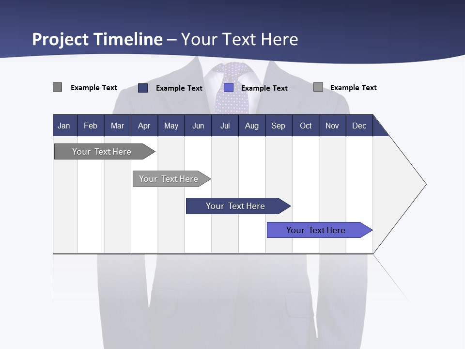 A Blue Suit And Tie On A Mannequin PowerPoint Template