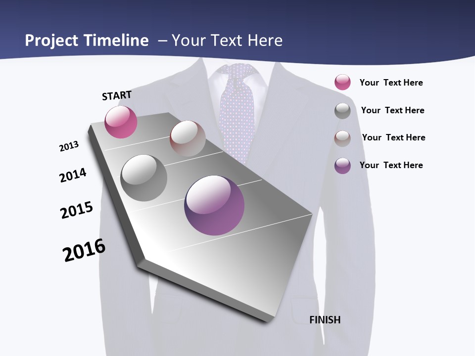 A Blue Suit And Tie On A Mannequin PowerPoint Template