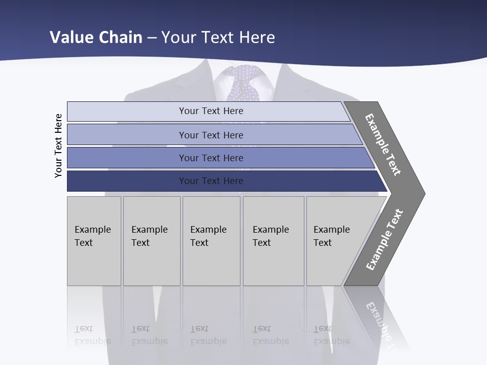 A Blue Suit And Tie On A Mannequin PowerPoint Template