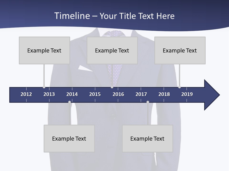 A Blue Suit And Tie On A Mannequin PowerPoint Template