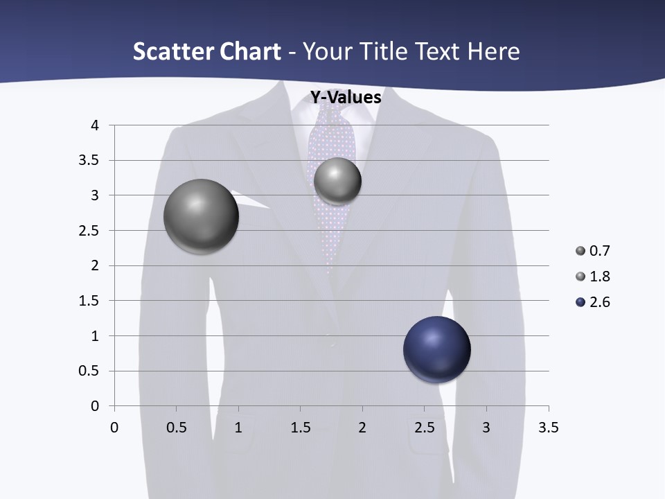 A Blue Suit And Tie On A Mannequin PowerPoint Template