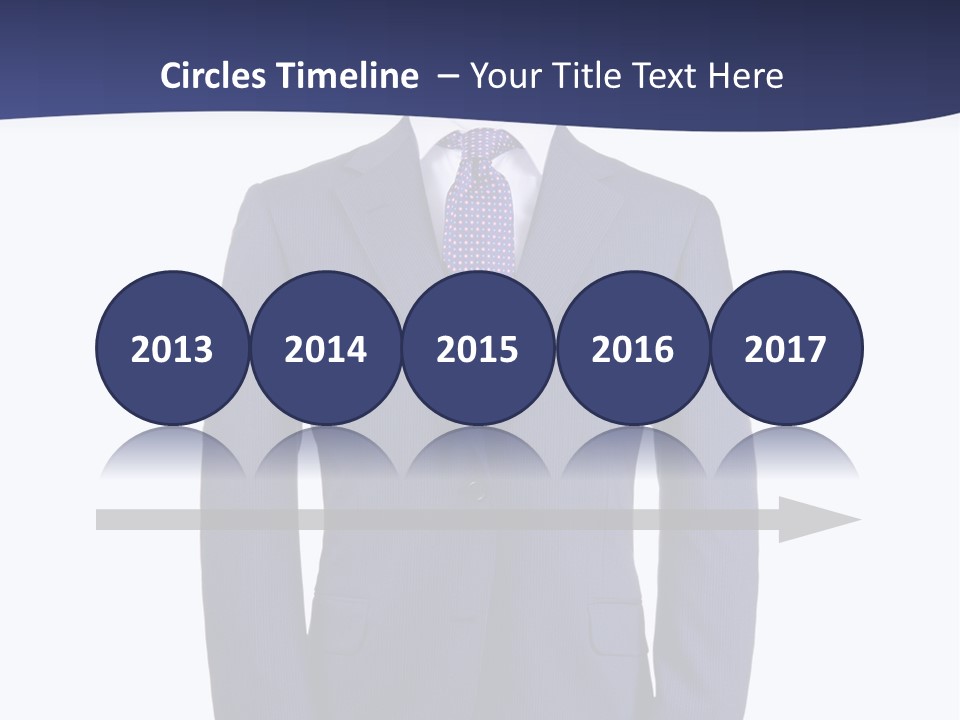 A Blue Suit And Tie On A Mannequin PowerPoint Template
