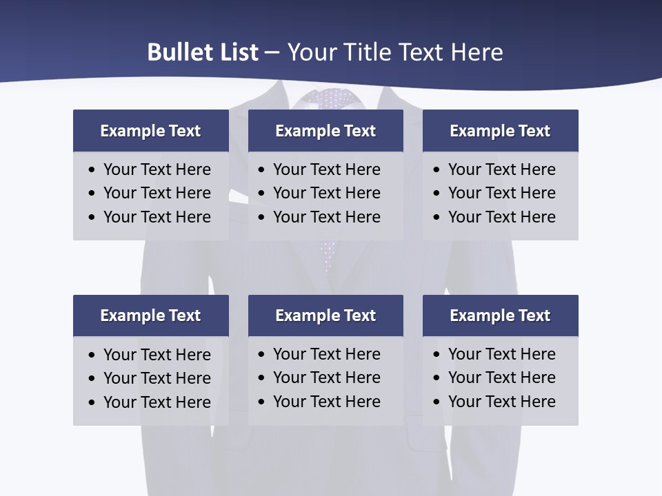 A Blue Suit And Tie On A Mannequin PowerPoint Template