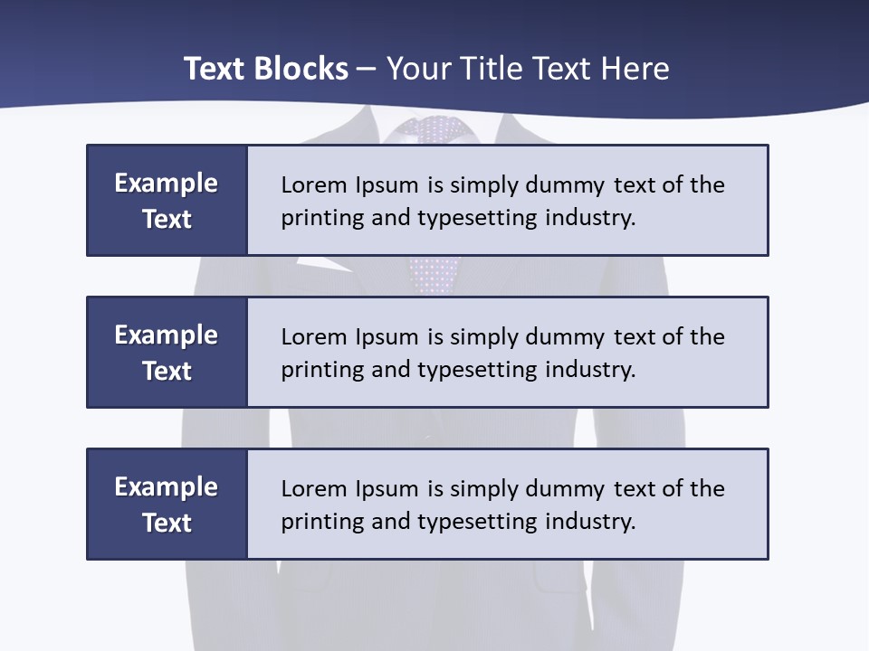 A Blue Suit And Tie On A Mannequin PowerPoint Template