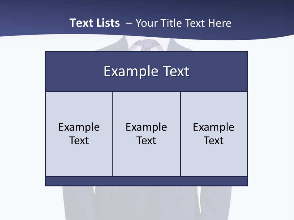 A Blue Suit And Tie On A Mannequin PowerPoint Template