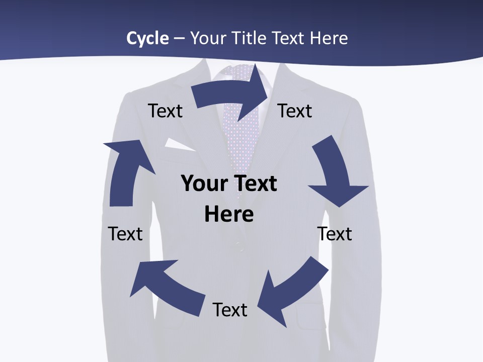 A Blue Suit And Tie On A Mannequin PowerPoint Template