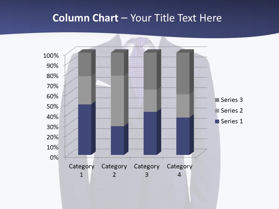 A Blue Suit And Tie On A Mannequin PowerPoint Template
