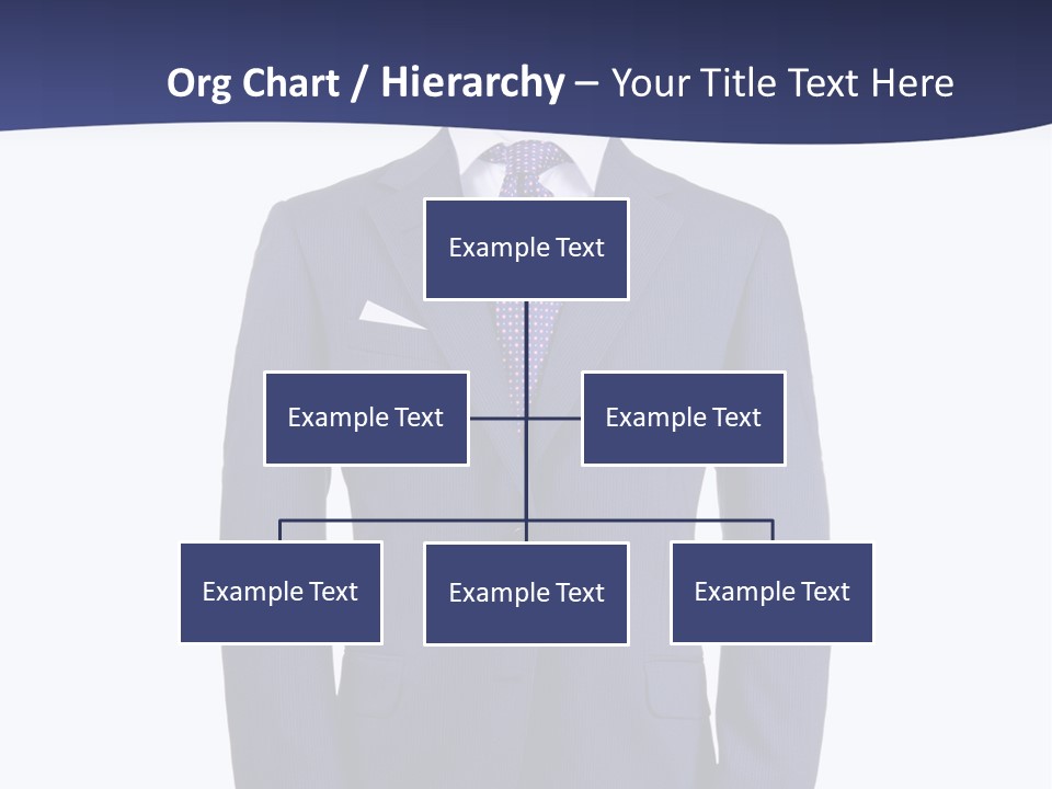 A Blue Suit And Tie On A Mannequin PowerPoint Template