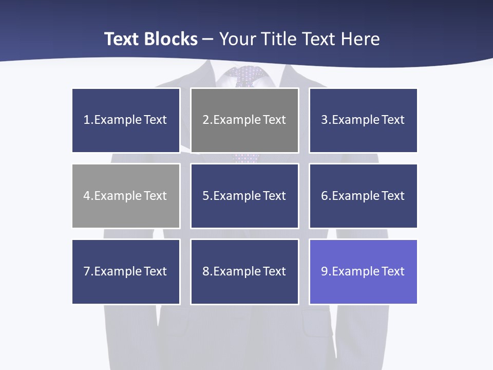 A Blue Suit And Tie On A Mannequin PowerPoint Template