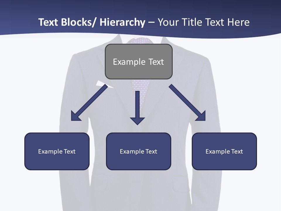 A Blue Suit And Tie On A Mannequin PowerPoint Template