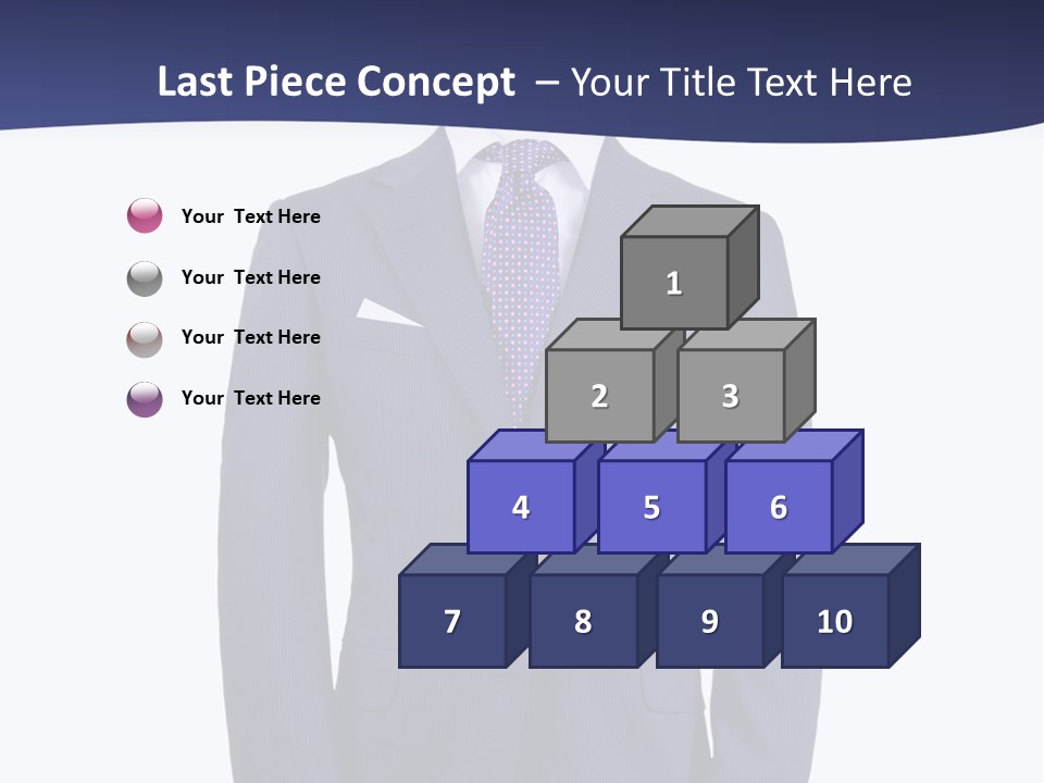 A Blue Suit And Tie On A Mannequin PowerPoint Template