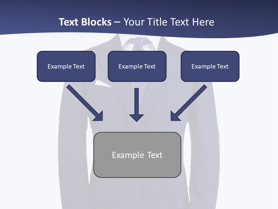 A Blue Suit And Tie On A Mannequin PowerPoint Template