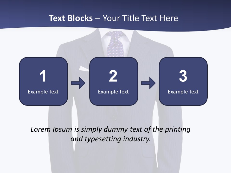 A Blue Suit And Tie On A Mannequin PowerPoint Template