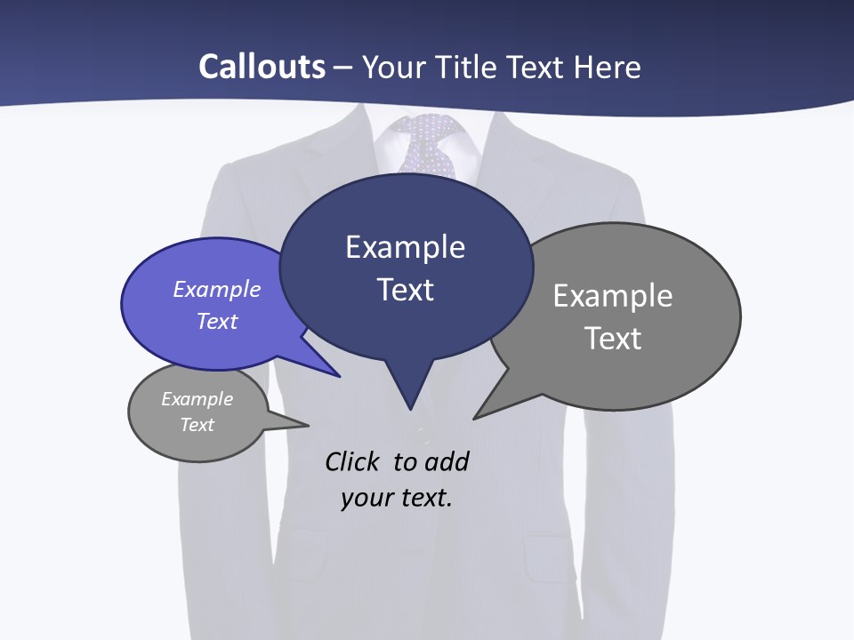 A Blue Suit And Tie On A Mannequin PowerPoint Template