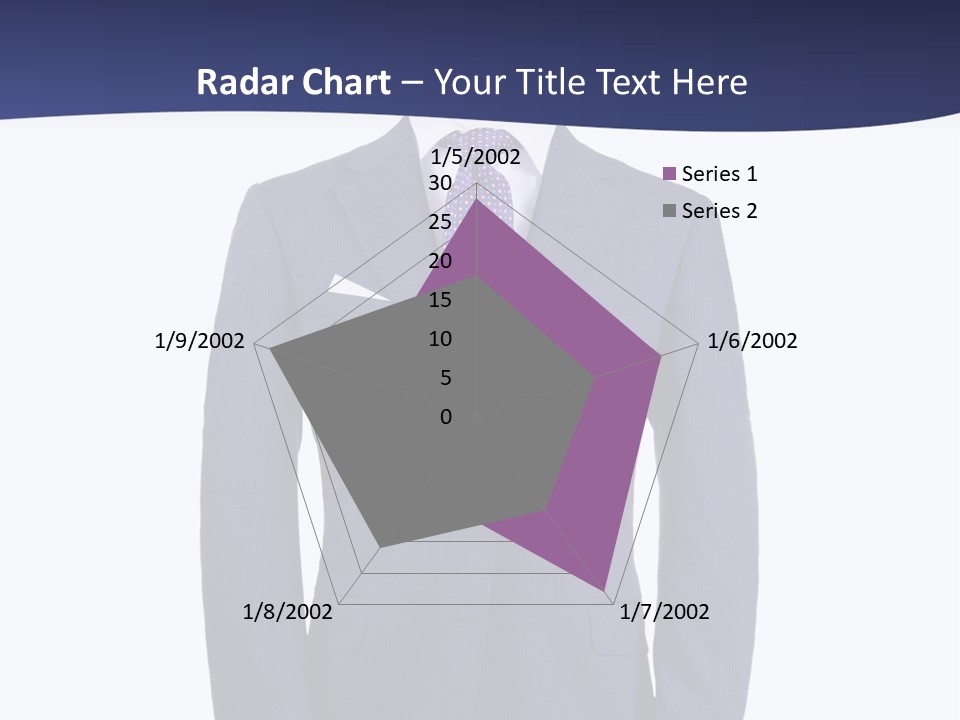 A Blue Suit And Tie On A Mannequin PowerPoint Template