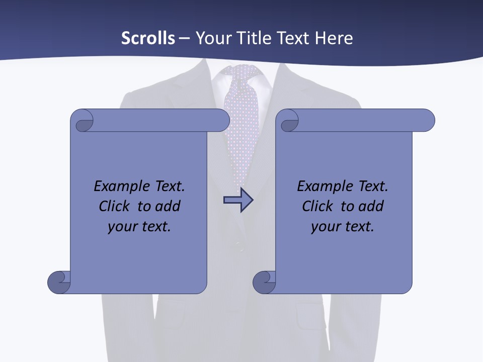 A Blue Suit And Tie On A Mannequin PowerPoint Template