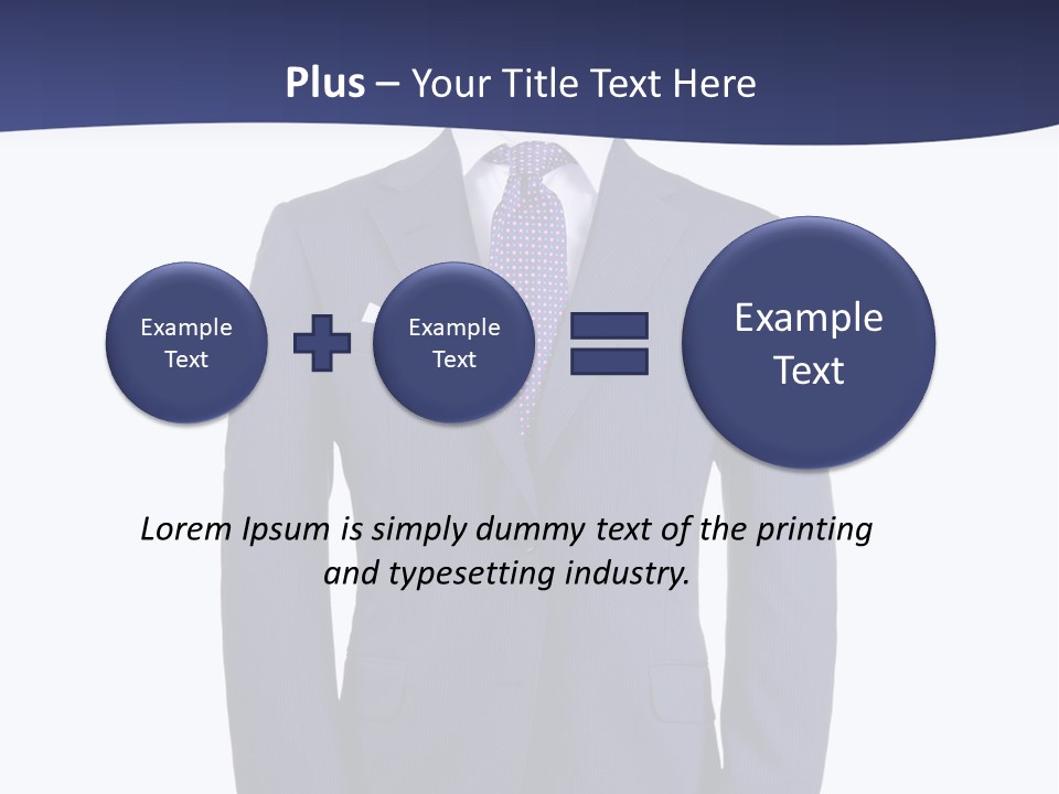 A Blue Suit And Tie On A Mannequin PowerPoint Template
