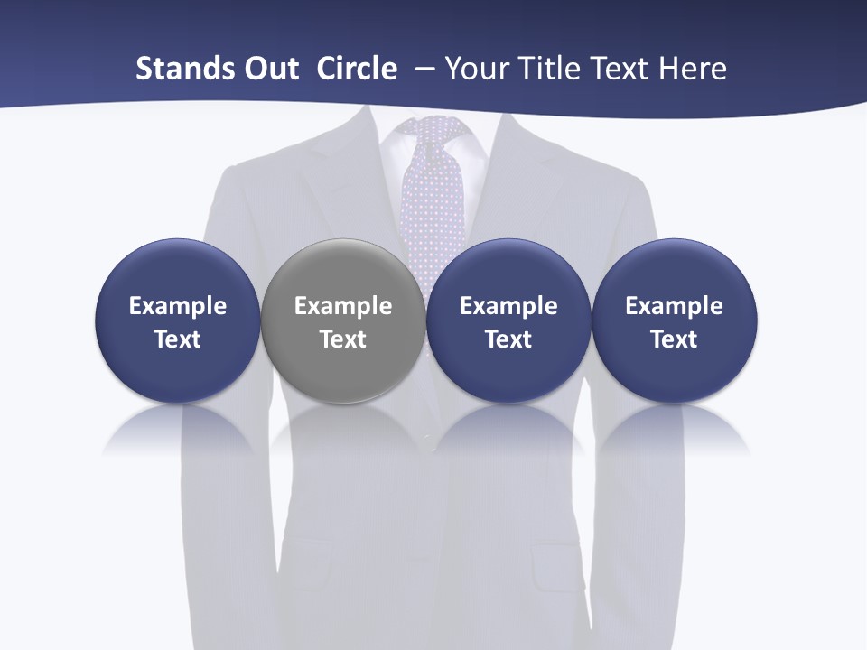 A Blue Suit And Tie On A Mannequin PowerPoint Template