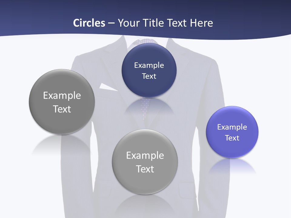 A Blue Suit And Tie On A Mannequin PowerPoint Template