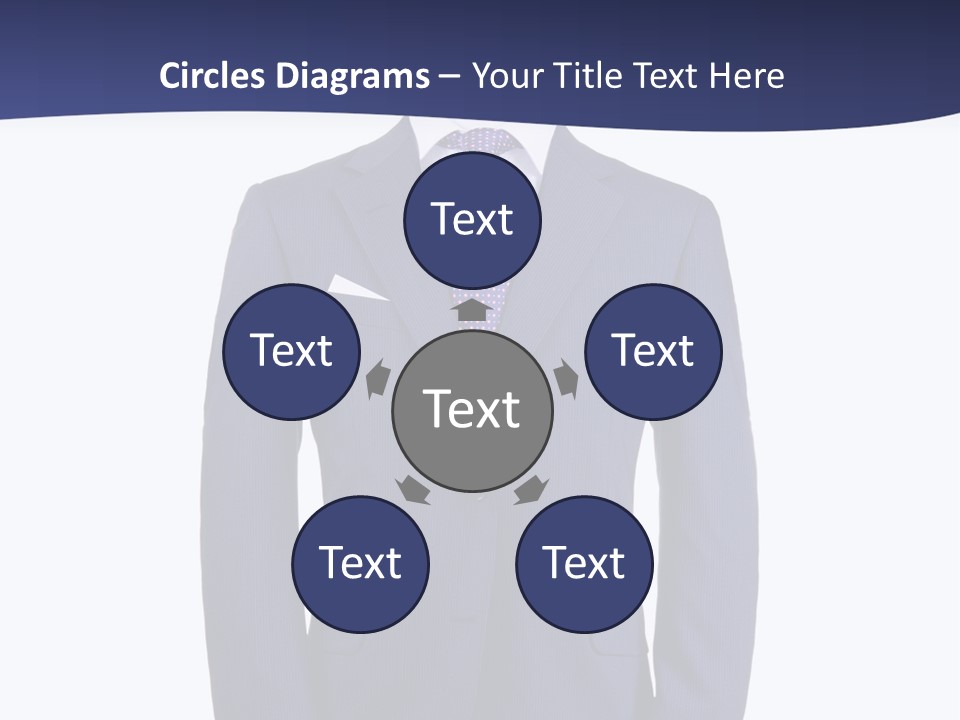 A Blue Suit And Tie On A Mannequin PowerPoint Template