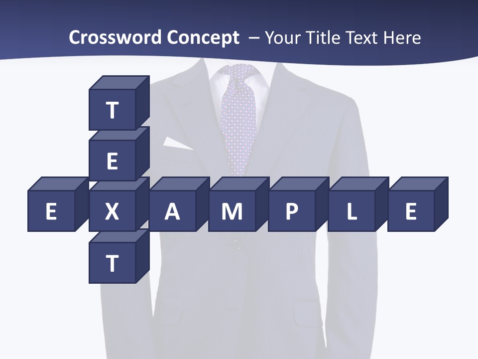 A Blue Suit And Tie On A Mannequin PowerPoint Template