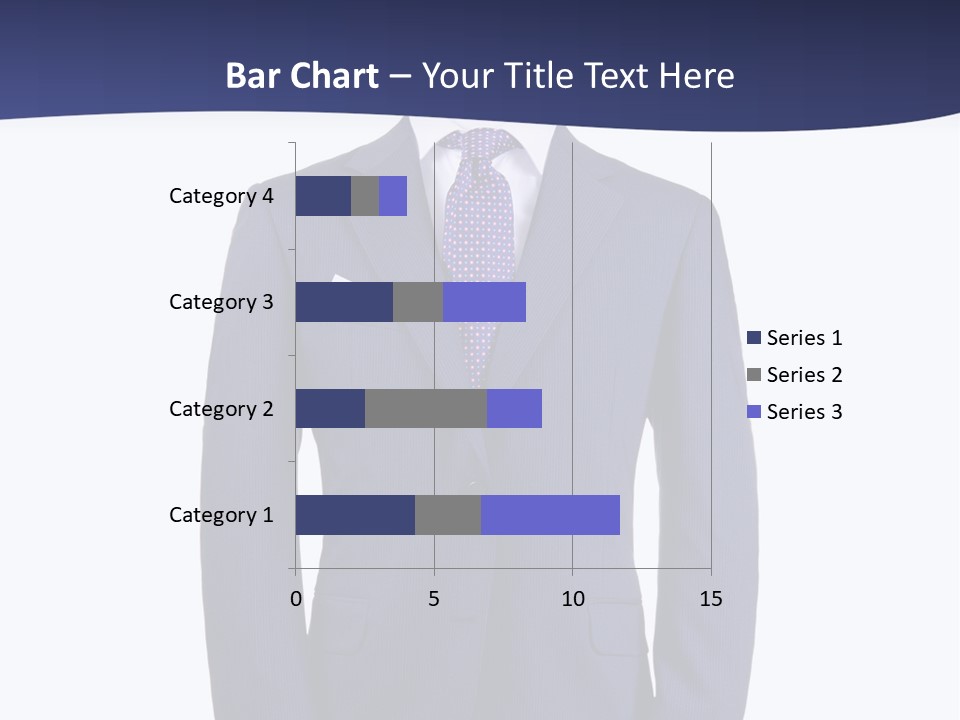 A Blue Suit And Tie On A Mannequin PowerPoint Template