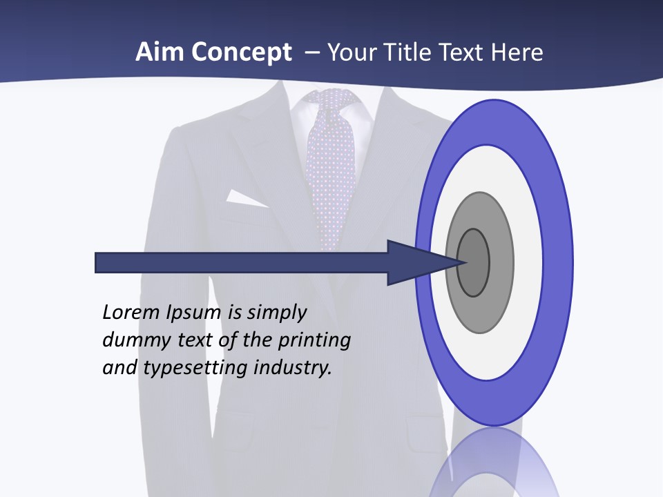 A Blue Suit And Tie On A Mannequin PowerPoint Template