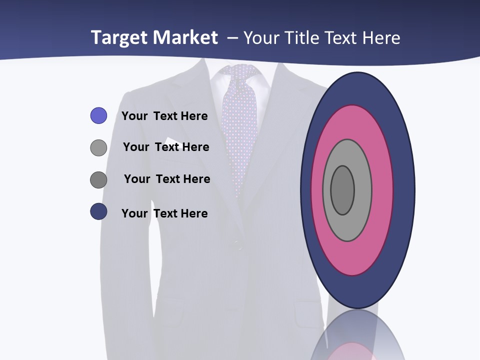 A Blue Suit And Tie On A Mannequin PowerPoint Template